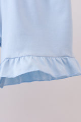 Lemon smocked ruffle shorts set