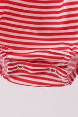 Red stripe star applique bubble