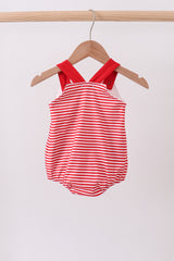 Red stripe star applique bubble