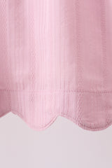 Pink fireworks flag smocked jacquard scalloped ruffle bloomer set