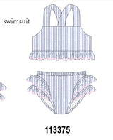 Blue Stripe 2pc Swimsuit