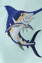 Mint Swordfish Applique Bubble