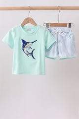 Mint Swordfish Applique Set