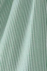 Green Watermelon Stripe Smocked Embroidered Seersucker Dress