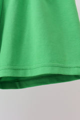 Green golf print shorts set
