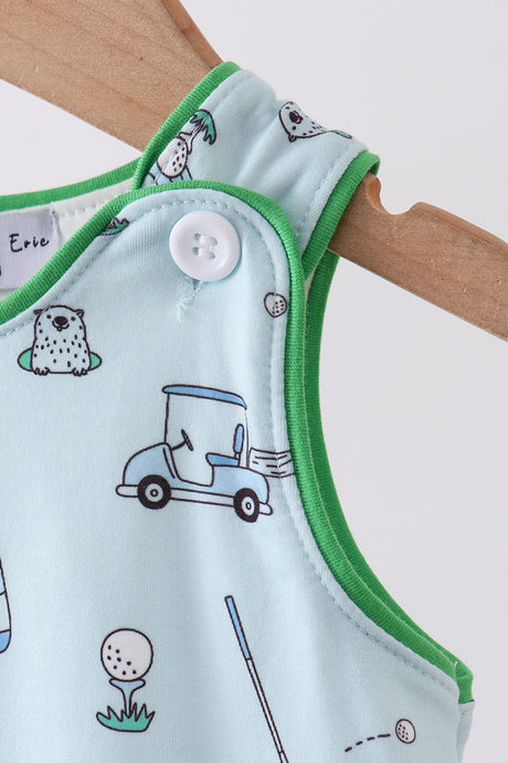 Blue golf print bubble