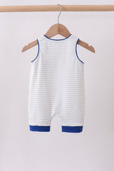 Navy bow applique stripe jonjon