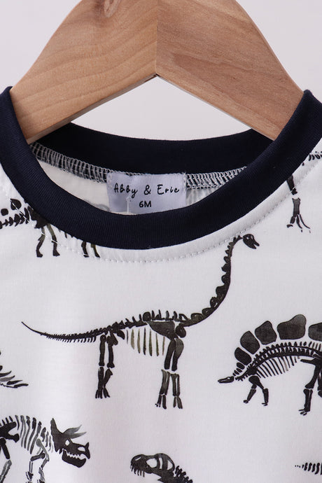 Navy dinosaur print bubble