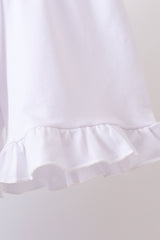 Blue Bow Smocked Embroidered Jacquard Set