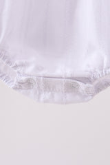 White Bow Smocked Jacquard Bubble