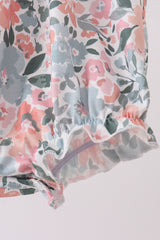 Pink Floral Smocked Bubble