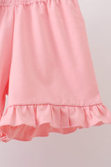 Pink Floral Smocked Set