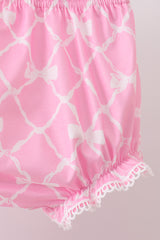 Pink Bow Bloomer Set