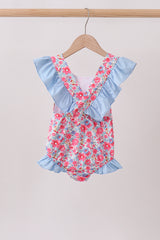 Pink Floral UPF Swim One-Piece
