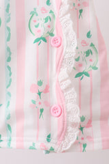 Pink floral print bow dress
