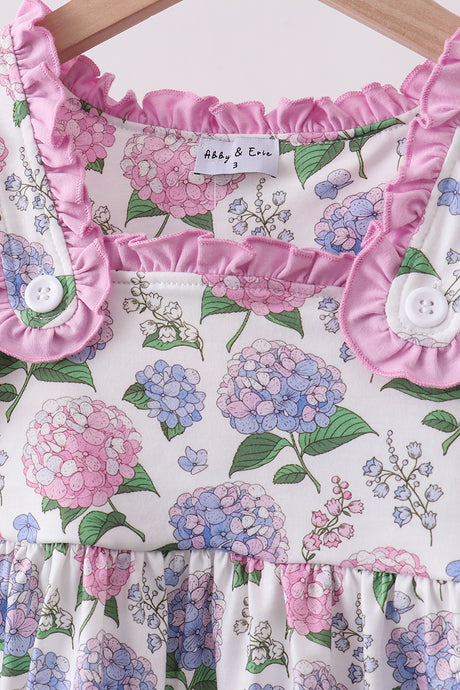 Purple Hydrangea Knit Bloomer Set