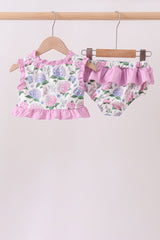 Purple Hydrangea UPF Swim Set