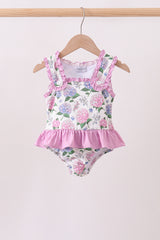 Purple Hydrangea UPF Swim One-Piece