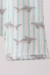 Green Stripe Shark UPF Swim One-Piece