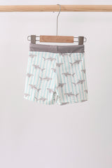 Green Stripe Shark UPF Swim Trunks
