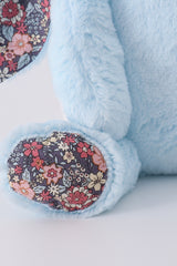 Blue floral plush bunny