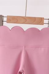 Lilac Scalloped Yoga Active Leggings