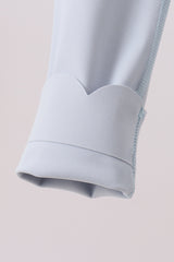 Blue Scalloped Yoga Active Leggings