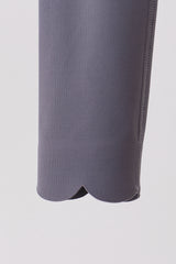 Gray Scalloped Yoga Active Leggings