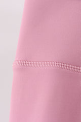 Lilac Scalloped Mom Yoga Active Leggings