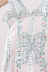 Bow Floral Applique Bubble