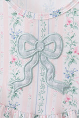 Bow Floral Applique Dress