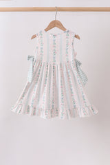 Bow Floral Applique Dress