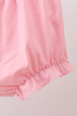 Pink Bow Floral Bloomer Set