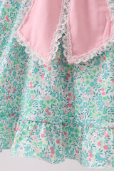 Pink Bow Floral Dress