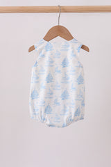 Blue Sailboat Embroidered Bubble