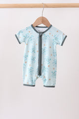 Blue Turtle Bamboo Romper