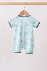 Blue Turtle Bamboo Romper