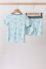 Blue Turtle Bamboo Pajama Set