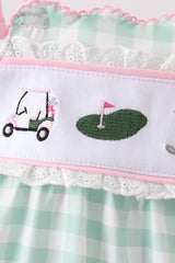 Green Golf Embroidered Bubble