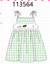 Green Golf Embroidered Dress