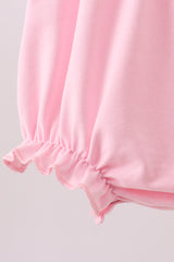 Pink Hydrangea Bow Smocked Bubble