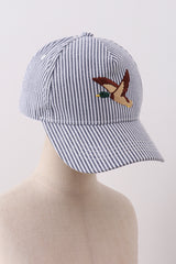 Mallard Embroidered Seersucker Cap