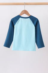 Teal Apple Embroidered Top