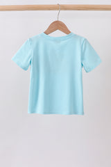 Blue Apple Smocked Top