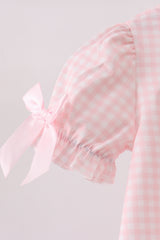 Pink Jack-O-Lantern  Applique Bow Bubble