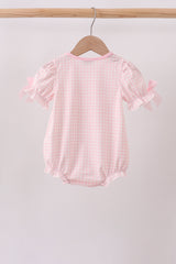 Pink Jack-O-Lantern  Applique Bow Bubble