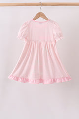 Pink Jack-O-Lantern  Applique Dress