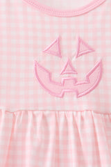 Pink Jack-O-Lantern  Applique Dress
