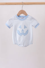 Blue Jack-O-Lantern  Applique Bubble