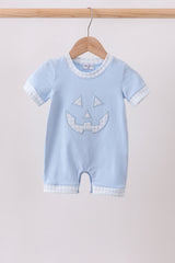 Blue Jack-O-Lantern  Applique Romper
